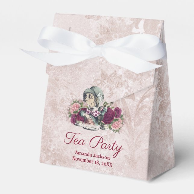 Alice in Wonderland The Mad Hatter Tea Party Favour Box (Front Side)