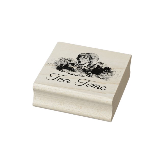 Alice in Wonderland The Mad Hatter Tea Party Rubber Stamp (Stamp)