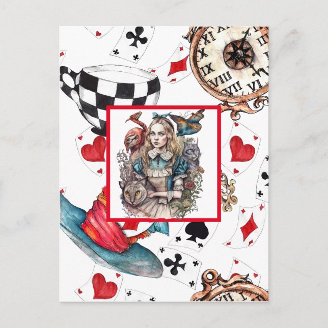Alice in Wonderland theme post card (Front)