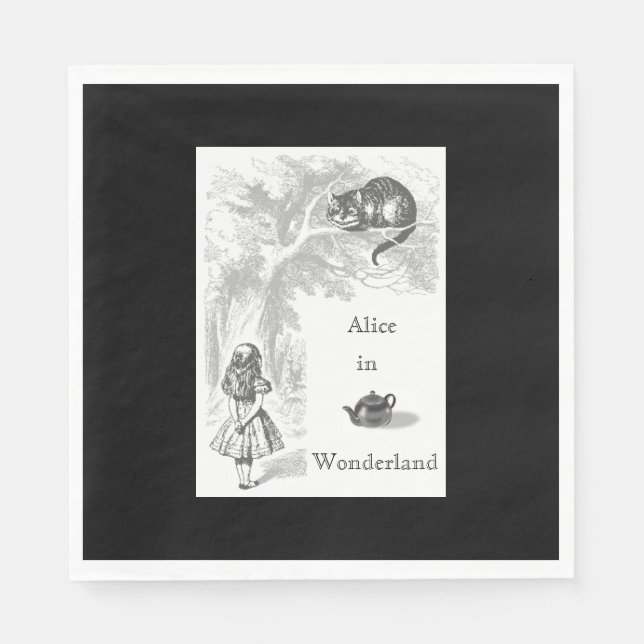 Alice in Wonderland Themed Party Paper Napkins (Front)