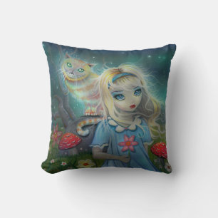 Alice in Wonderland Throw Pillow