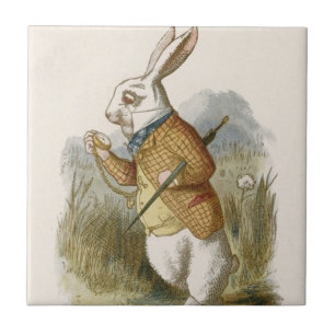 Alice in Wonderland Tile, White Rabbit Tile
