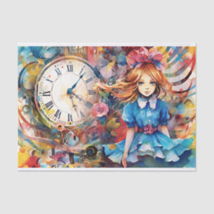 Alice in Wonderland Time for Tea Decoupage Tissue Paper