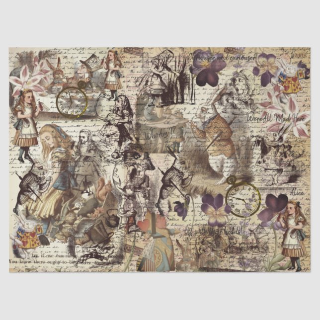 Alice In Wonderland  Tissue Paper (Front)