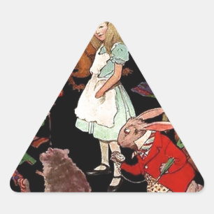 Alice in Wonderland Triangle Sticker