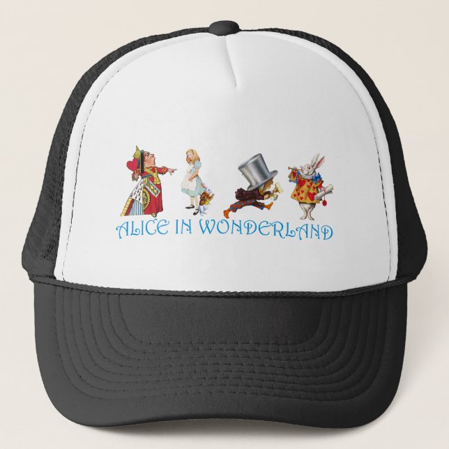 ALICE IN WONDERLAND TRUCKER HAT (Front)