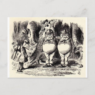 Alice in Wonderland: Twiddle Dee and Twiddle Dum Postcard