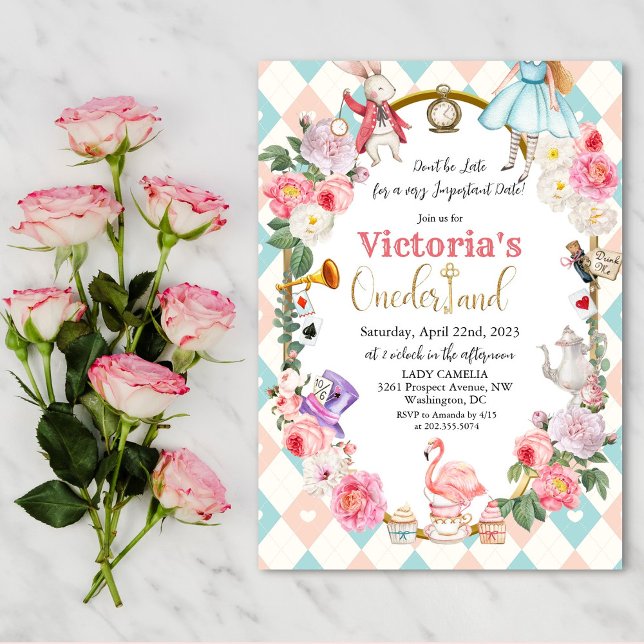 Alice in Wonderland Vintage Birthday Invitation (Creator Uploaded)