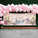 Alice In Wonderland Vintage Chic Storybook Wedding Banner<br><div class="desc">Beautifully designed vintage Alice in Wonderland-themed wedding banner. Perfect for an Alice in Wonderland-themed wedding. Design features a mix of our own hand-drawn original florals and artwork. We've meticulously restored the iconic Alice in Wonderland vintage illustrations by hand sketching them and bring them to life with beautiful watercolor undertones. Design...</div>