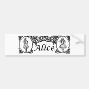 Alice in Wonderland Vintage Frame Bumper Sticker