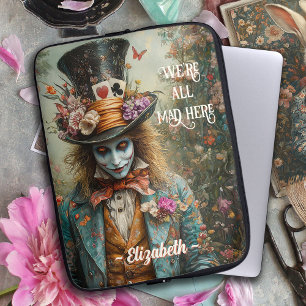 Alice in Wonderland Vintage Mad Hatter Laptop Sleeve