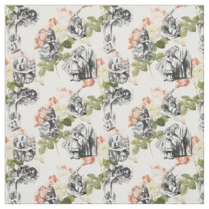 Alice in Wonderland Vintage Roses Fabric