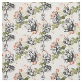 Alice in Wonderland Vintage Roses Fabric