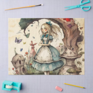 Alice in Wonderland Vintage  Tissue Paper