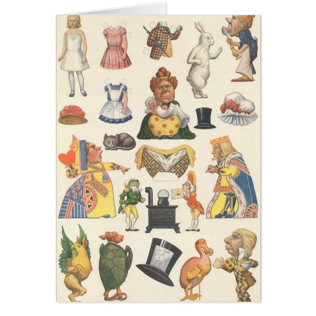 Alice in Wonderland, Vintage Victorian Paper Doll (Front)