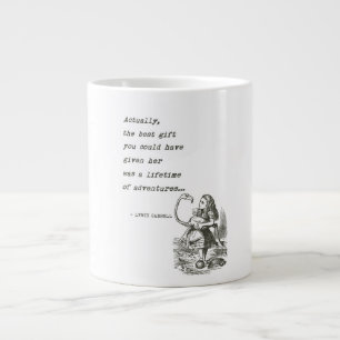 Alice In Wonderland W/Flamingo Adventure Quote Large Coffee Mug