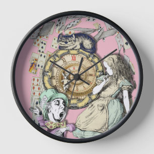 Alice in Wonderland Wall Clock, Original Drawings, Clock