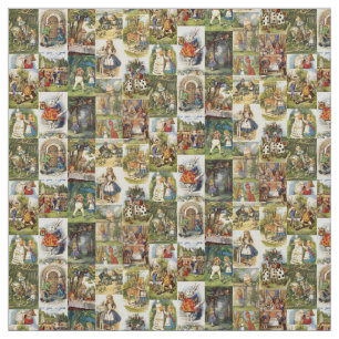 Alice in Wonderland whimsical twill fabric