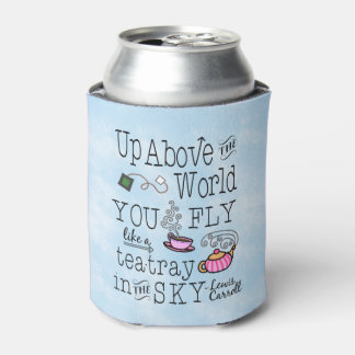 Alice in Wonderland Whimsical Typography Monogram Can Cooler