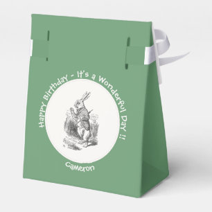 Alice in Wonderland White Rabbit Birthday Party Favour Box