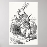 Alice in Wonderland, White Rabbit Checks His Watch