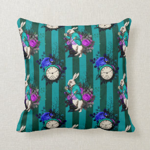Alice in Wonderland White Rabbit Clock Cushion