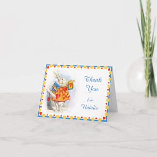 Alice in Wonderland White Rabbit Custom Thank You