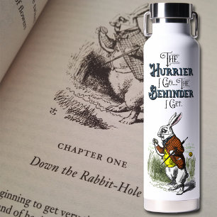 Alice in Wonderland White Rabbit Full Colour Water Bottle