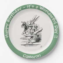 Alice in Wonderland White Rabbit Herald Birthday 