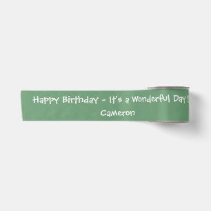 Alice in Wonderland White Rabbit Herald Birthday Satin Ribbon