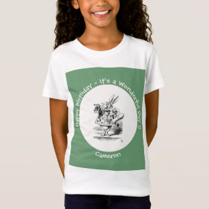 Alice in Wonderland White Rabbit Herald Birthday T-Shirt