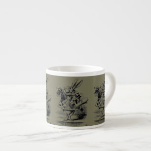 Alice in Wonderland - White Rabbit Kaninchen khaki Espresso Cup