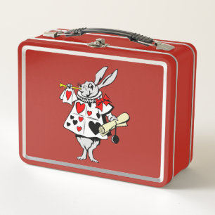 Alice in Wonderland White Rabbit Metal Lunch Box