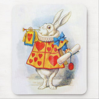 Alice in Wonderland White Rabbit Mousepad