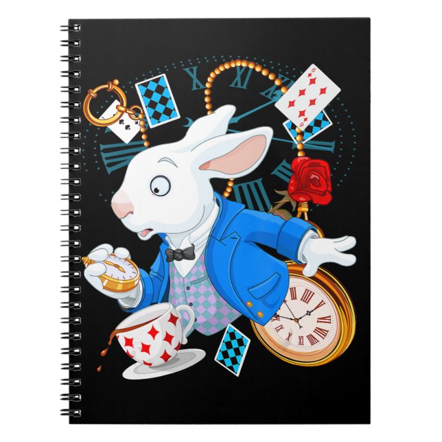 Alice In Wonderland  - White Rabbit Notebook (Front)