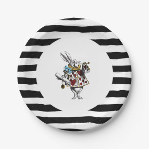 Alice in Wonderland White Rabbit Paper Plate