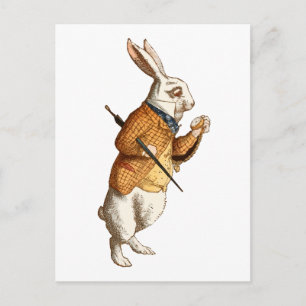 Alice in Wonderland - White Rabbit Postcard