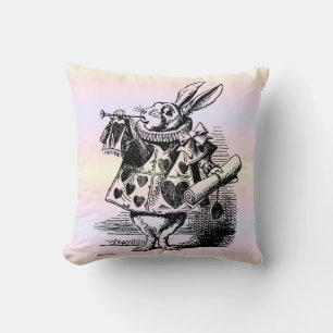 Alice in Wonderland White Rabbit rabbit pastel Cushion