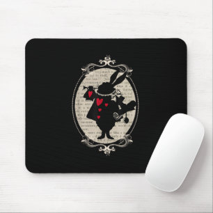 Alice In Wonderland White Rabbit Vintage Book Mouse Pad