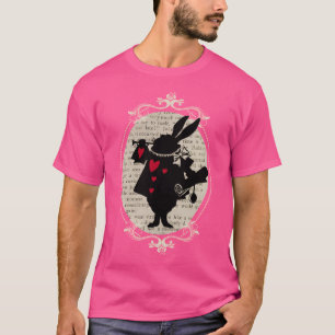 Alice In Wonderland White Rabbit Vintage Book T-Shirt
