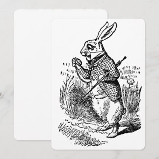 Alice in Wonderland White Rabbit Watch Invitation