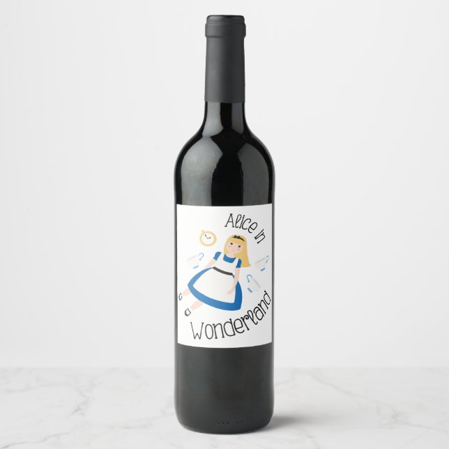 Alice In Wonderland Wine Label (Front)