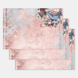 Alice in Wonderland with Duchess Pink Wrapping Paper Sheet