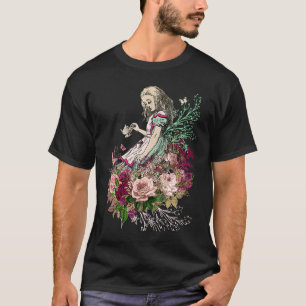 Alice in Wonderland with Tea Time Roses T-Shirt