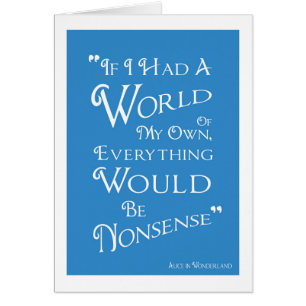 Alice In Wonderland - World of My Own Card