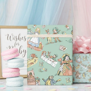 Alice in Wonderland Wrapping Paper Cute Kids