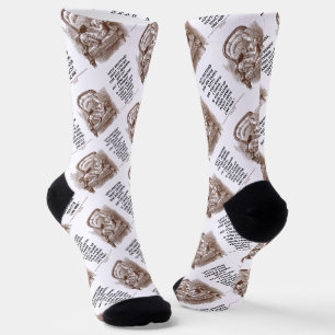 Alice Kitty Red Queen You'd Look Wonderland Quote Socks