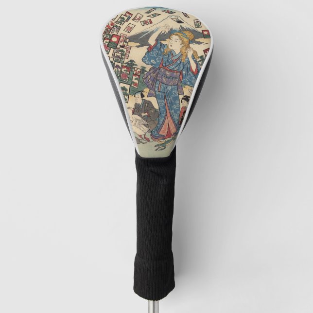 Alice Lost in Japan | Ukiyo-e Floating Wonderland Golf Head Cover (Front)