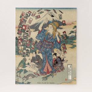 Alice Lost in Japan Ukiyo-e Floating Wonderland Jigsaw Puzzle