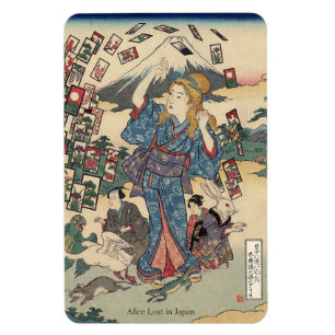 Alice Lost in Japan   Ukiyo-e Floating Wonderland Magnet